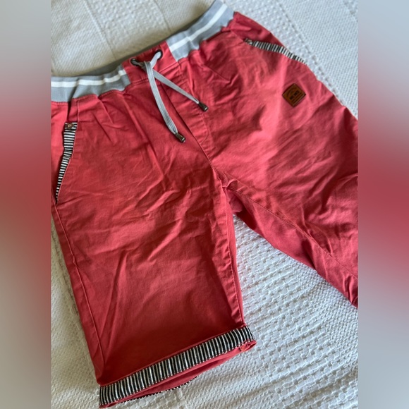 Tansozer Coral Pink Shorts Casual Classic Fit Drawstring Hybrid Shorts Medium - Picture 3 of 15